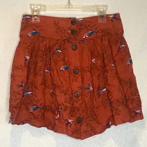 Jump Bird Button Up Skirt Size Small